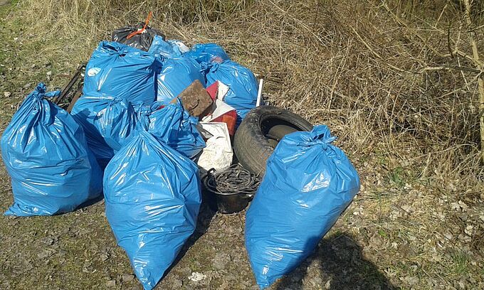 Gesammelter Müll. Foto: NABU Saarbrücken